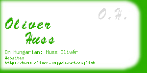 oliver huss business card