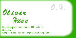 oliver huss business card